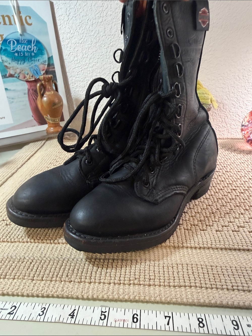 Harley-Davidson Black Lace-Up Women's Leather Boots